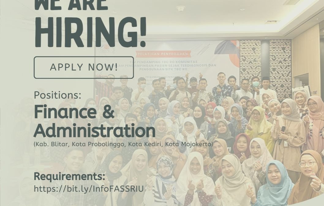 Lowongan Kerja Finance & Administration Staf SSR/IU